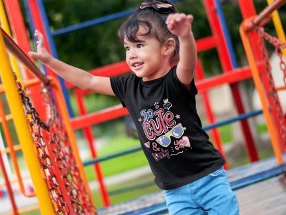 Adorable "So Cute & Lovely" Tee for Girls - 100% Cotton