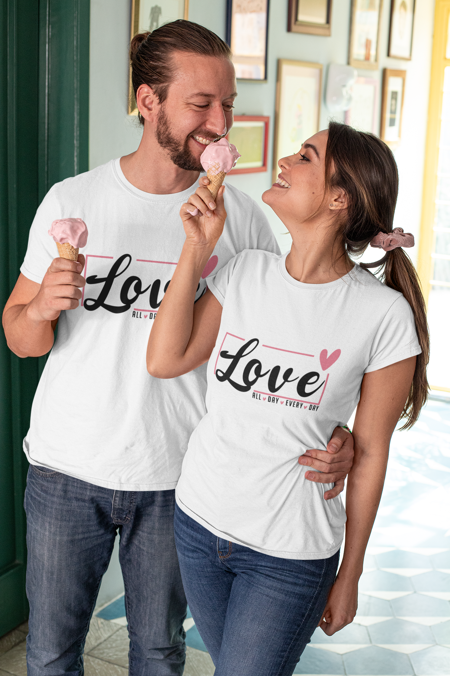 Love 24/7: Minimal White Tee for Everyday Romance