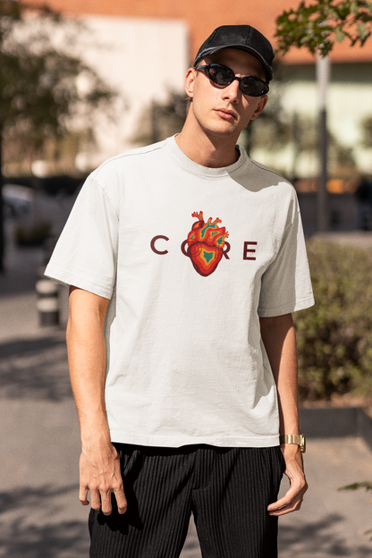 Anatomy Core Tee - Off White Unisex Oversized Tee