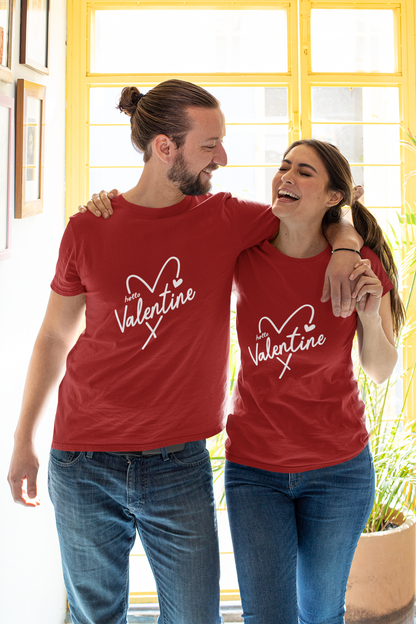 Hello Valentine: Romantic Red T-Shirt for Your Loved One