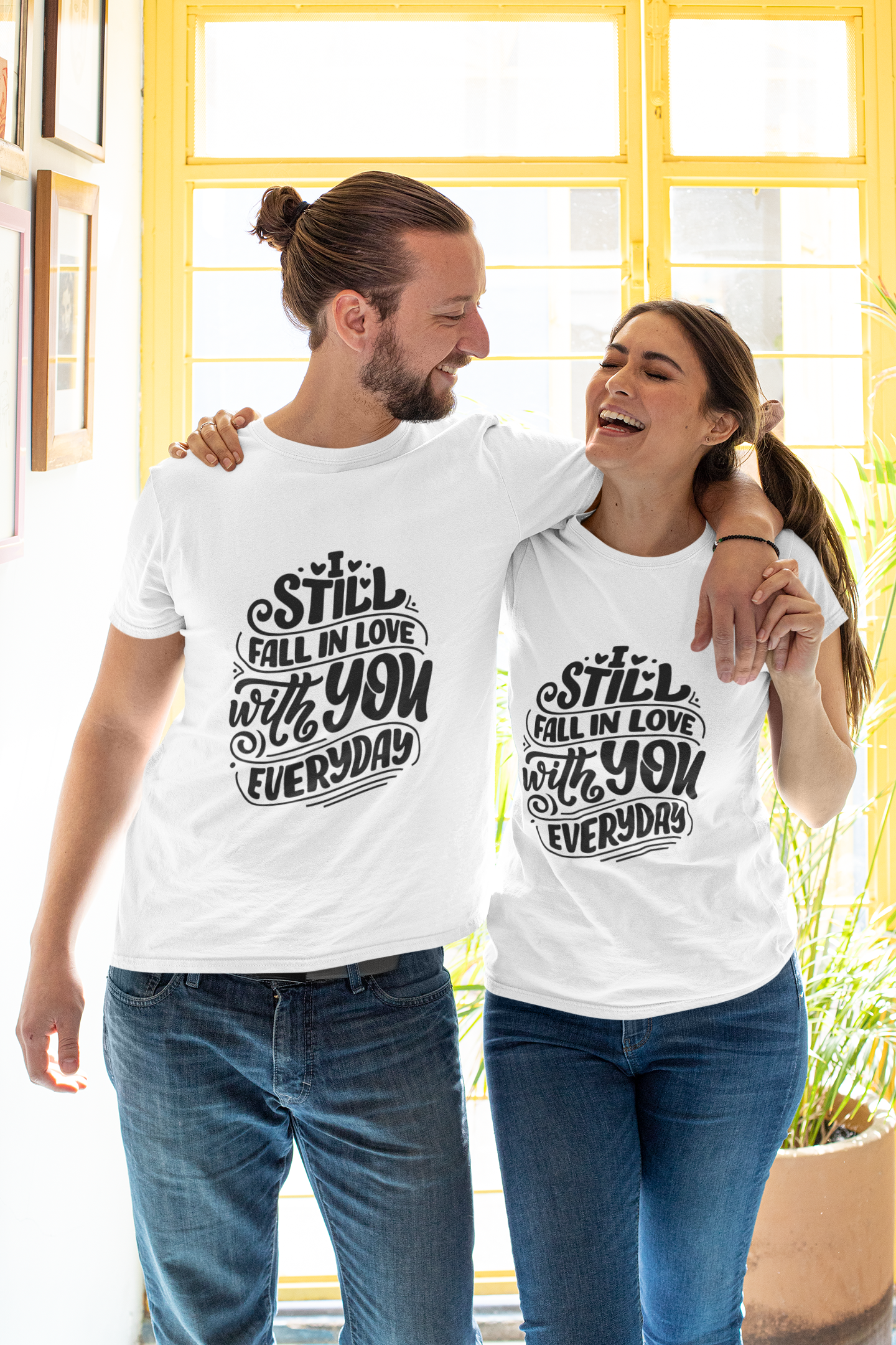 Falling in Love Daily: Romantic White Tee for Your Special Someone