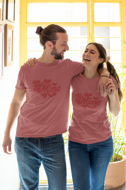 Say It with Love: ‘Be Mine’ Coral T-Shirt for Special Moments