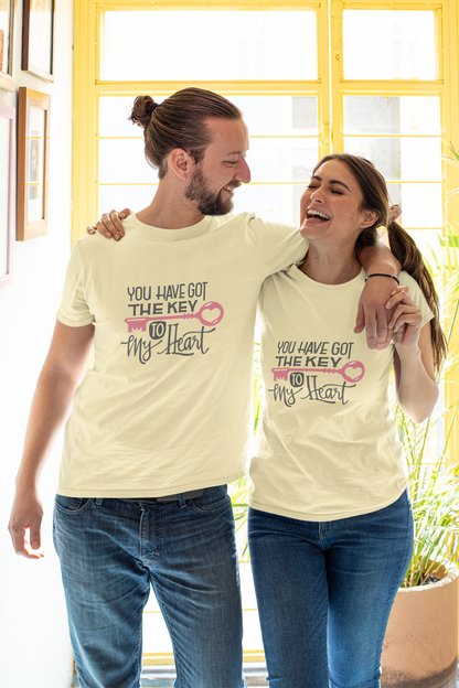 Unlock My Love: ‘You Have Got the Keys to My Heart’ Beige Tee