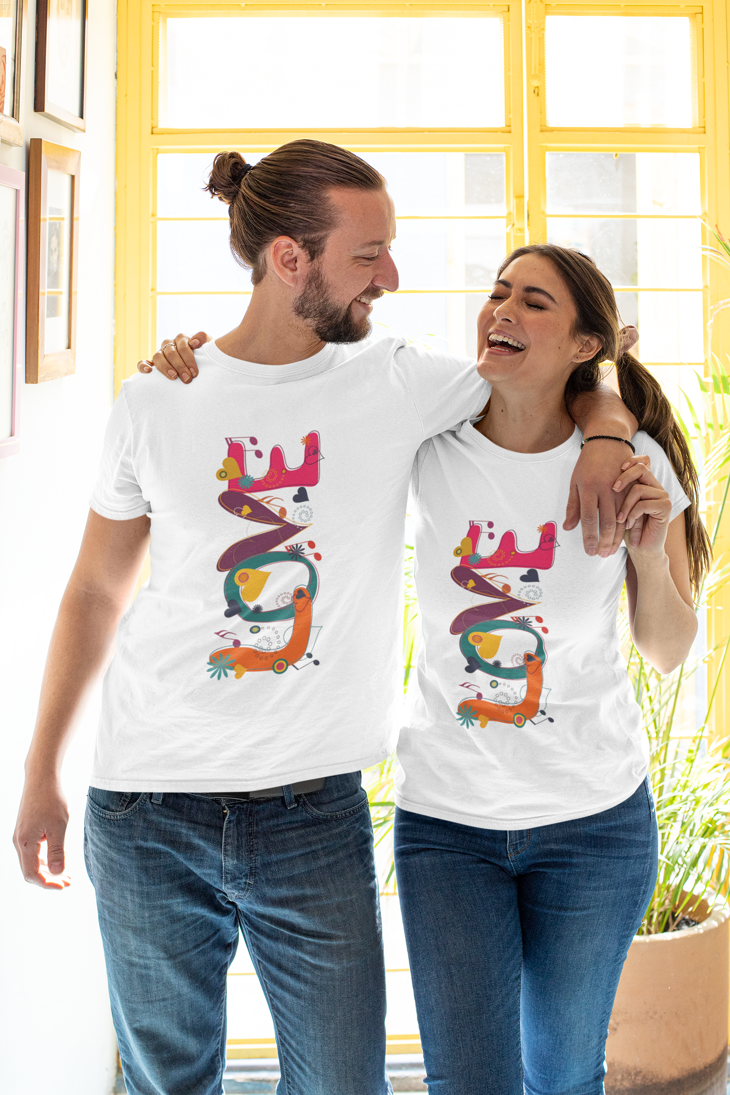 LOVE in Every Hue: Vibrant Typography White Tee