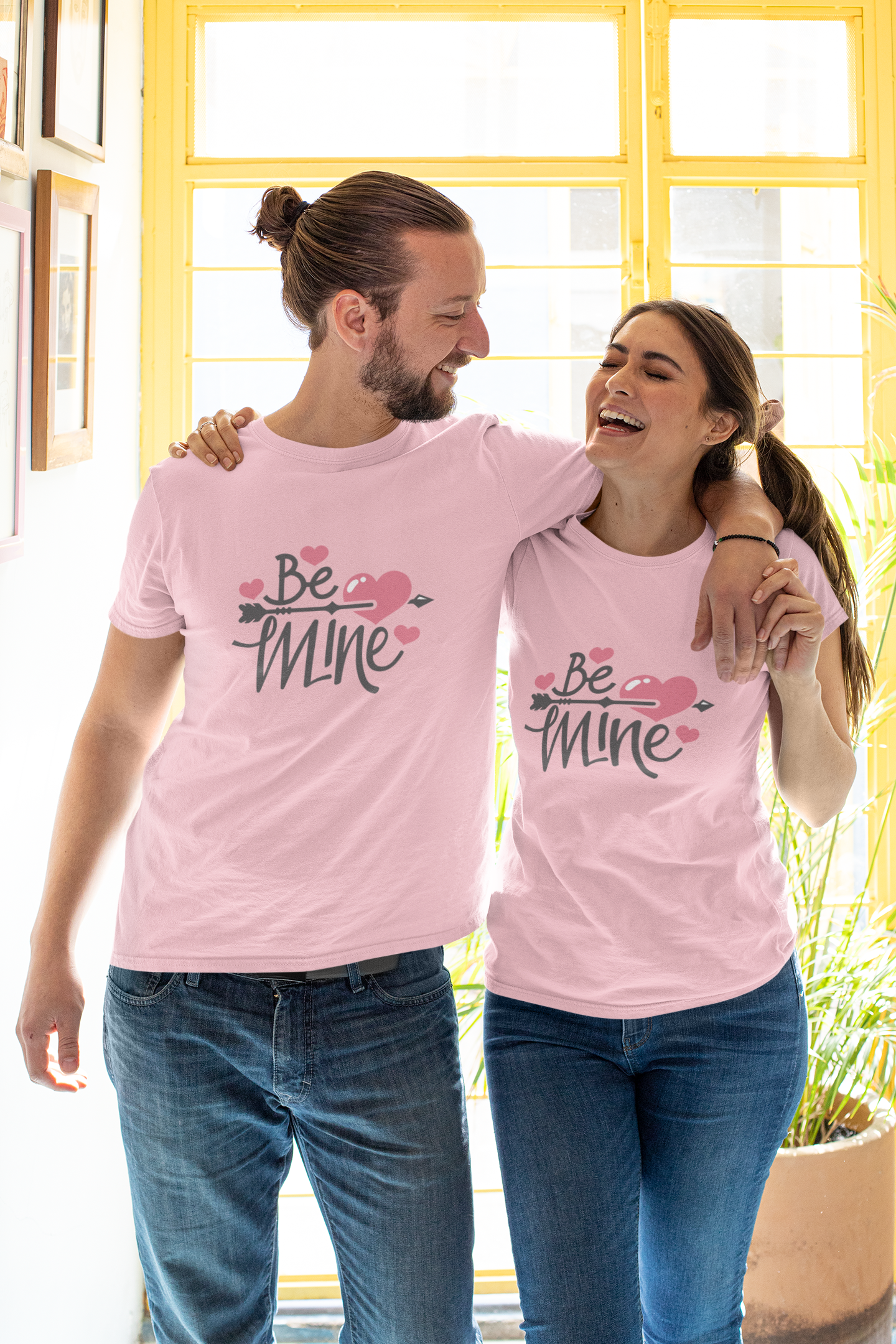 Be Mine: Classic Baby Pink Tee for Your Special Someone