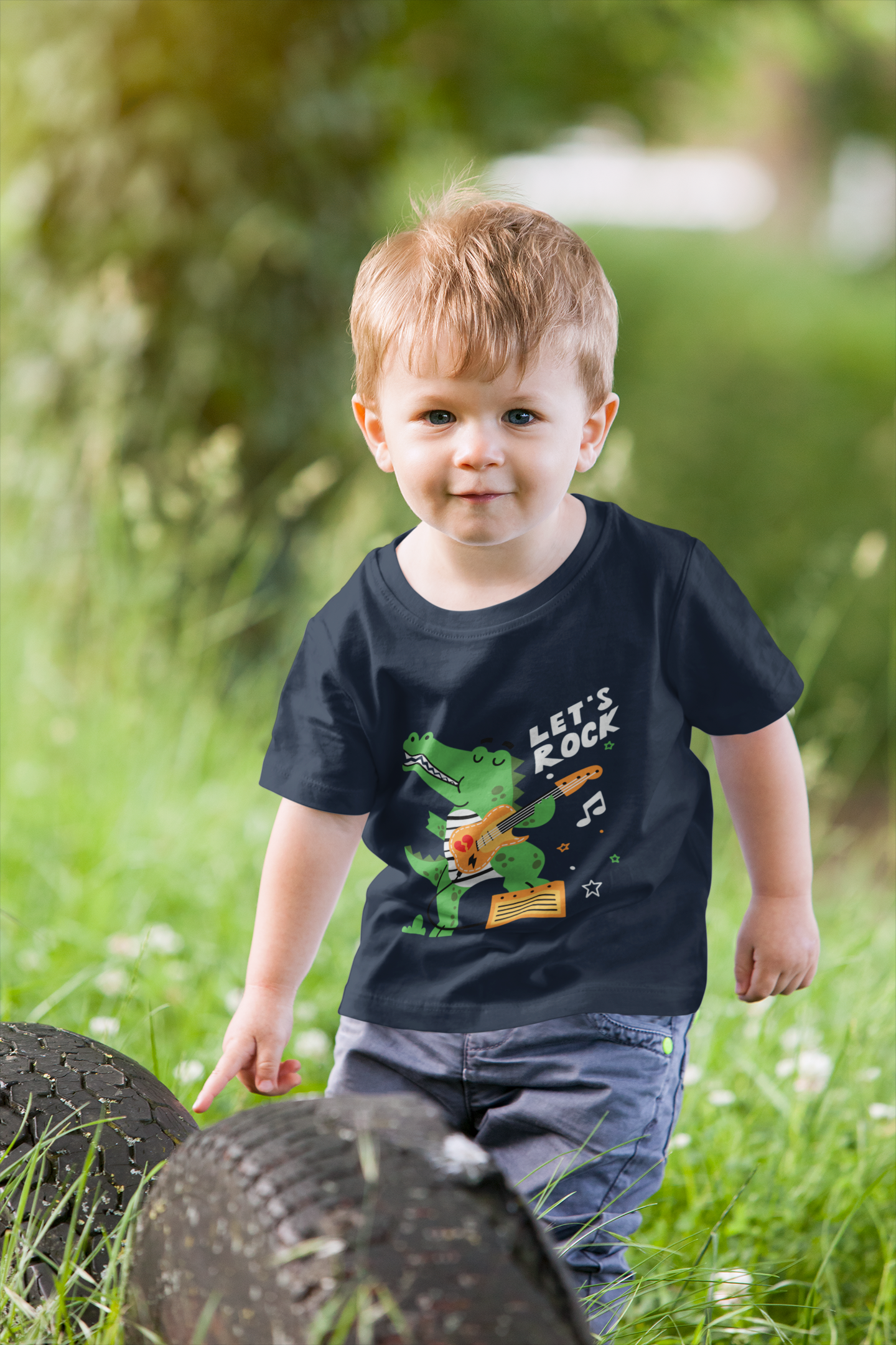 "Let's Rock" Alligator Toddler Tee – Funny 100% Cotton Kids Shirt