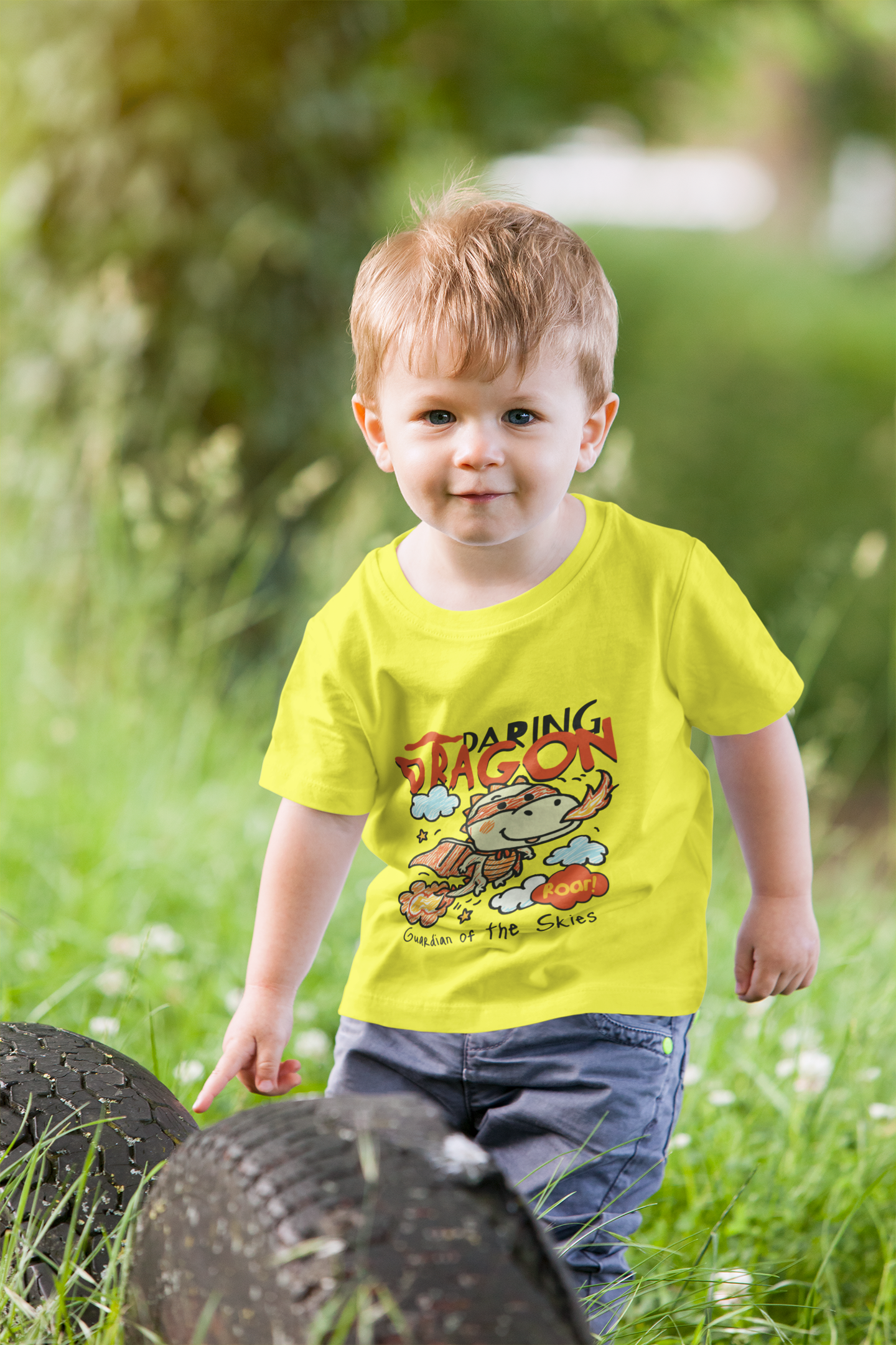 Cute Flying Dragon "Guardian" T-Shirt for Toddlers | 100% Cotton