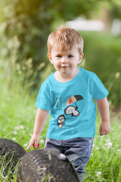 Cute Baby Boy Tshirt - Penguin T-Shirt "Hello Little One" Design