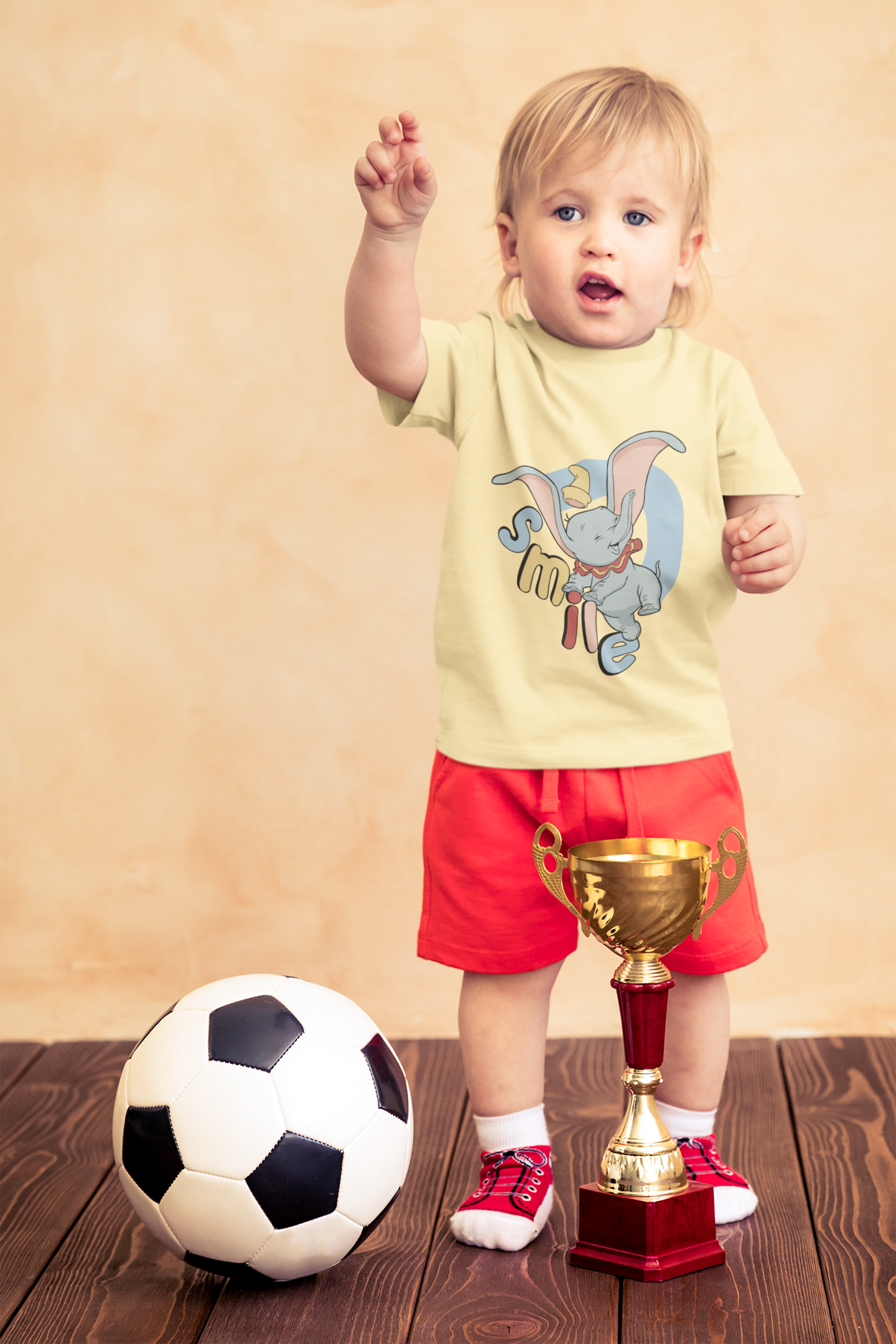 Disney Dumbo "Smile" T-Shirt for Toddlers | 100% Cotton Elephant Tee