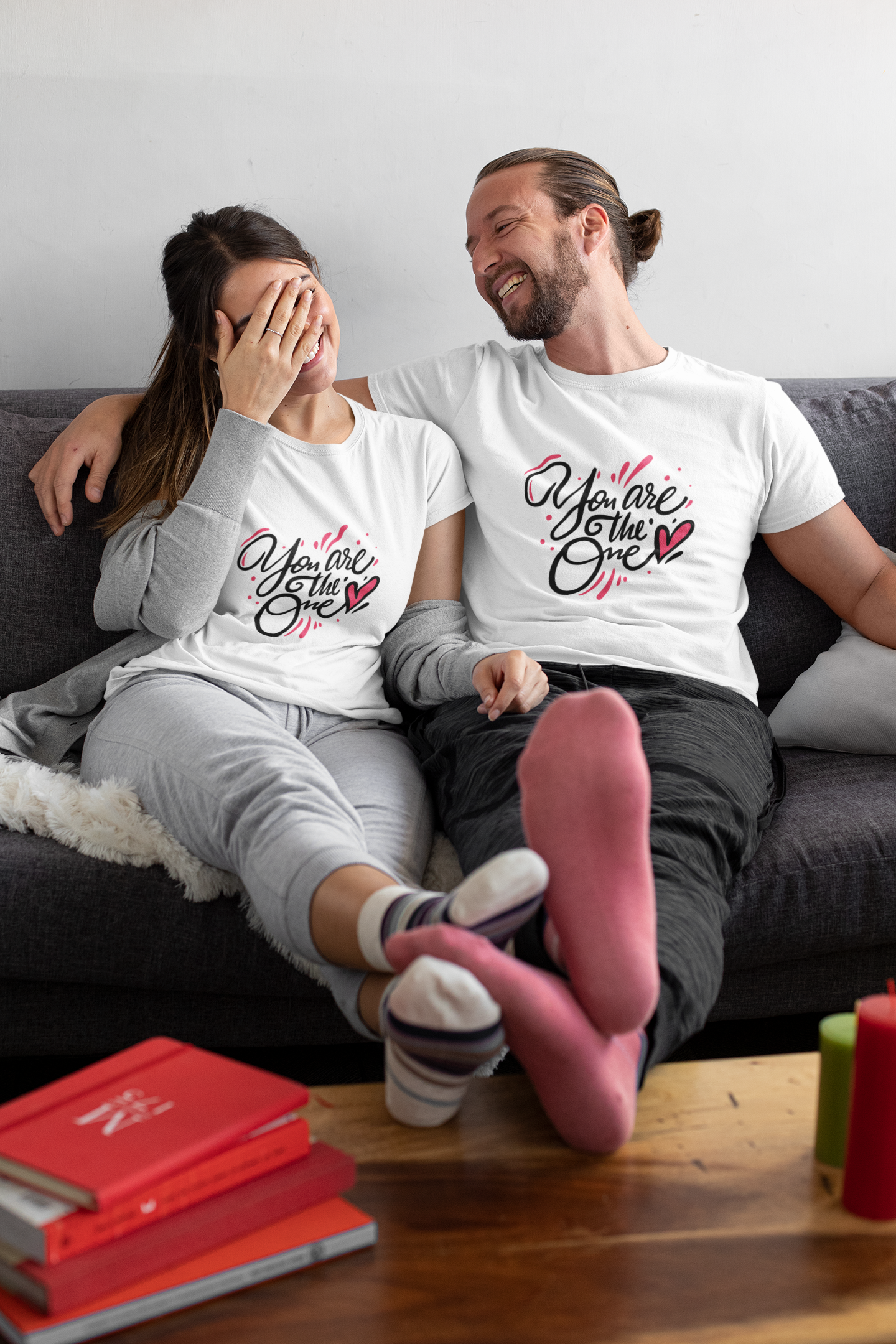 Declare Your Love: Crisp White Tee with ‘You Are The One’ Design