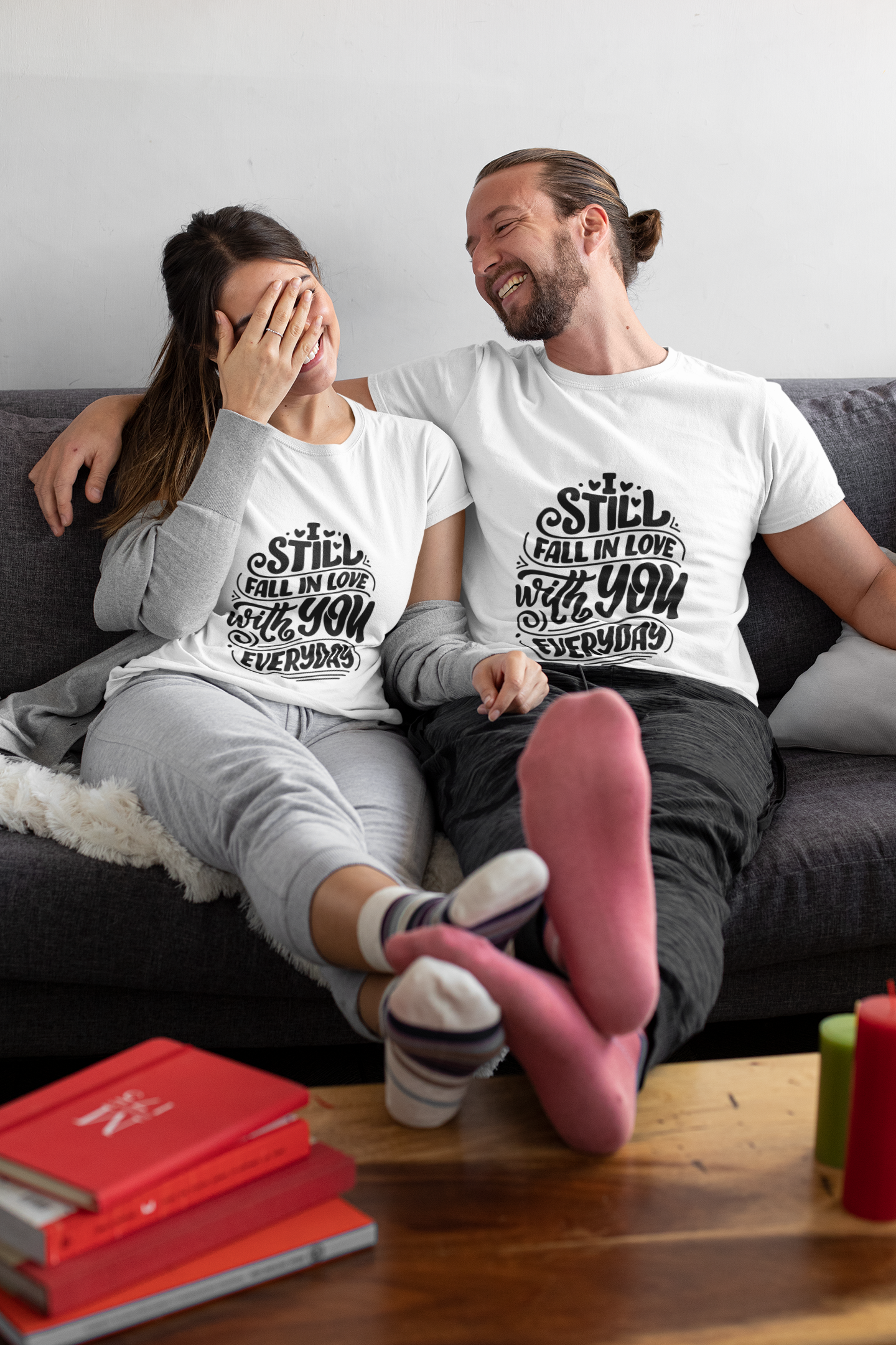 Falling in Love Daily: Romantic White Tee for Your Special Someone