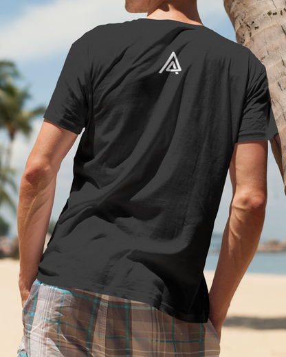 Stay Sanskari Round neck Half Sleeve Black T-Shirt 1