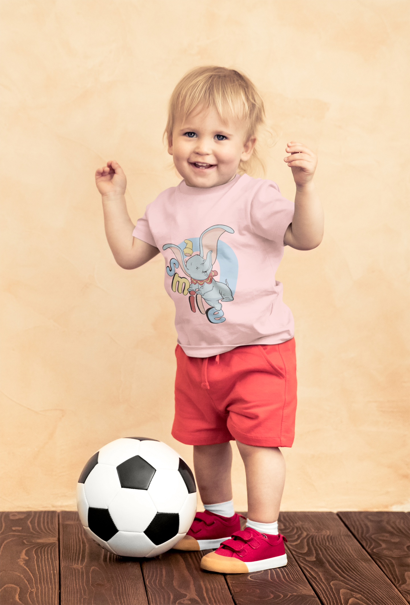 Disney Dumbo "Smile" T-Shirt for Toddlers | 100% Cotton Elephant Tee