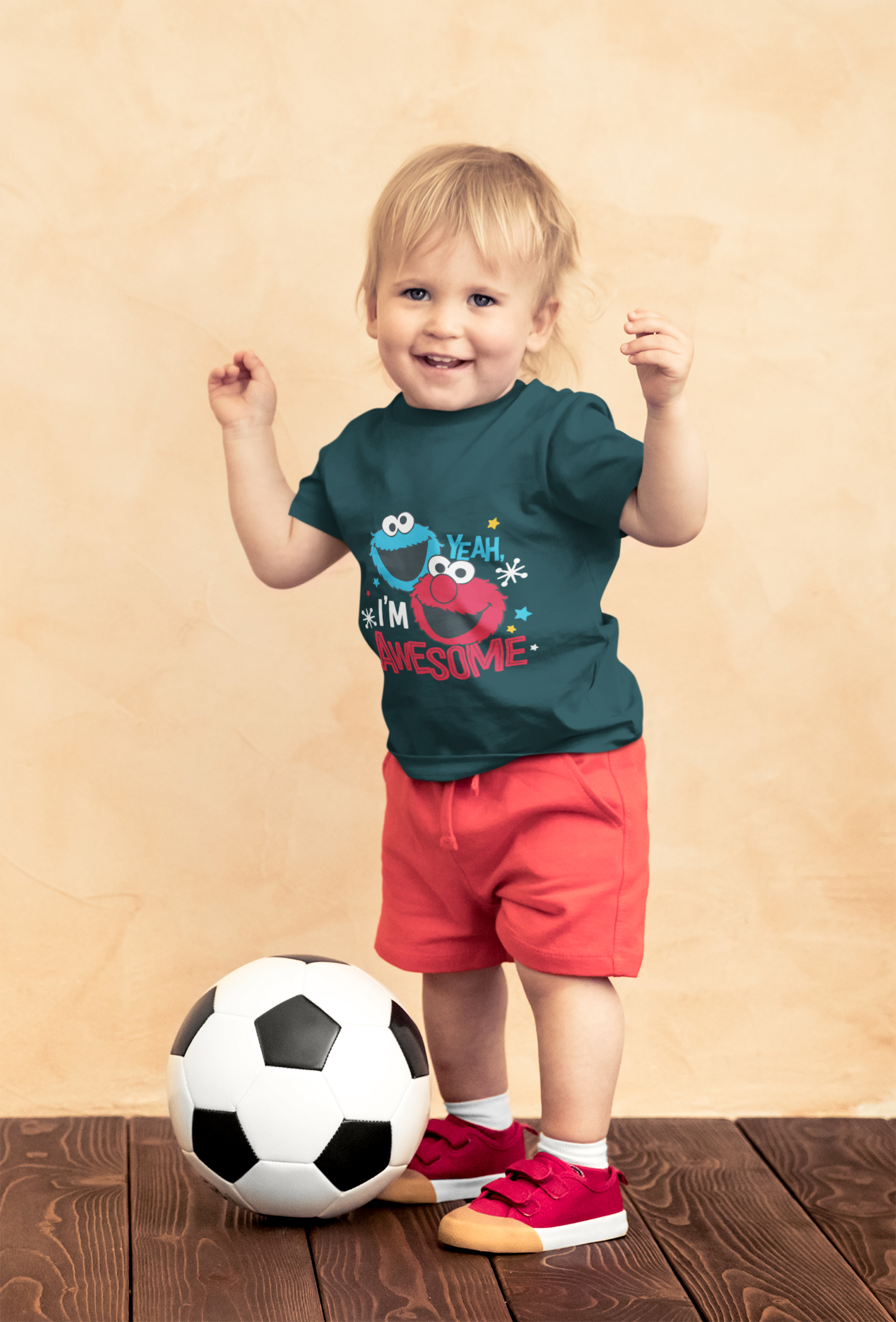 Yeah, I'm Awesome" Elmo & Cookie Monster Toddler Tee – Funny 100% Cotton Kids Shirt